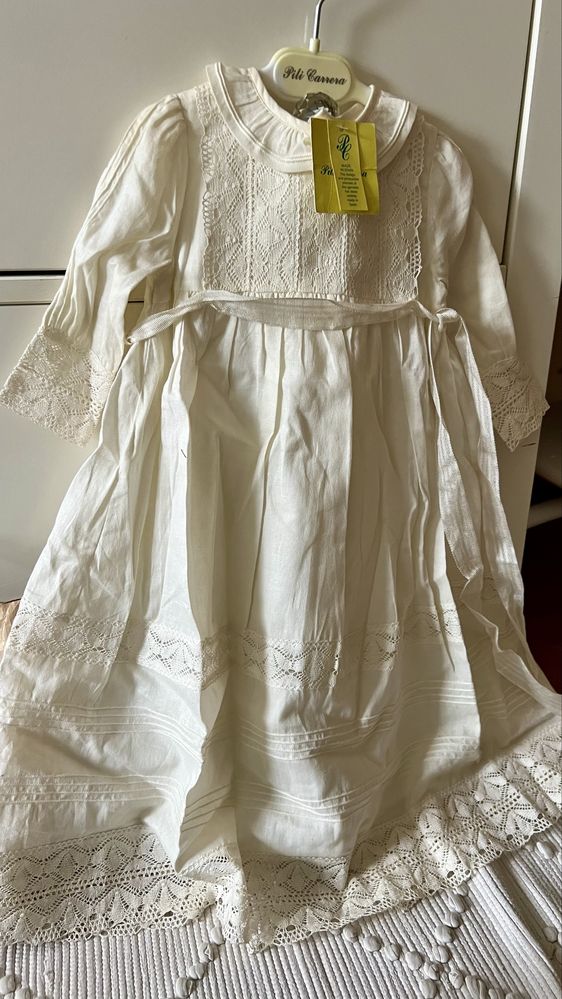 Vestido de batizado bebe 6 meses da Pili Carrera
