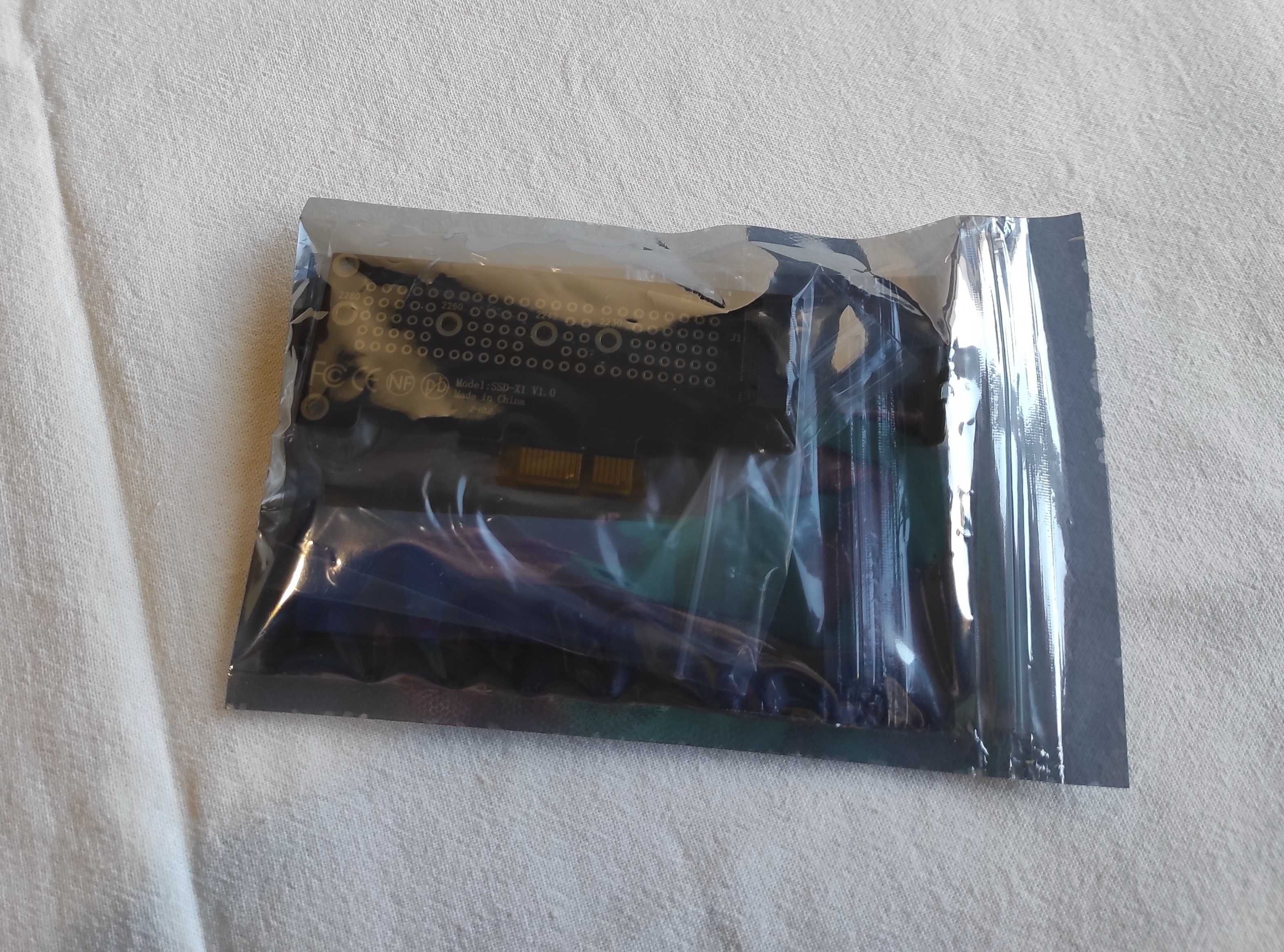 Адаптер M2 NVMe PCI-E 4.0 x1 с радиатором и термопрокладкой