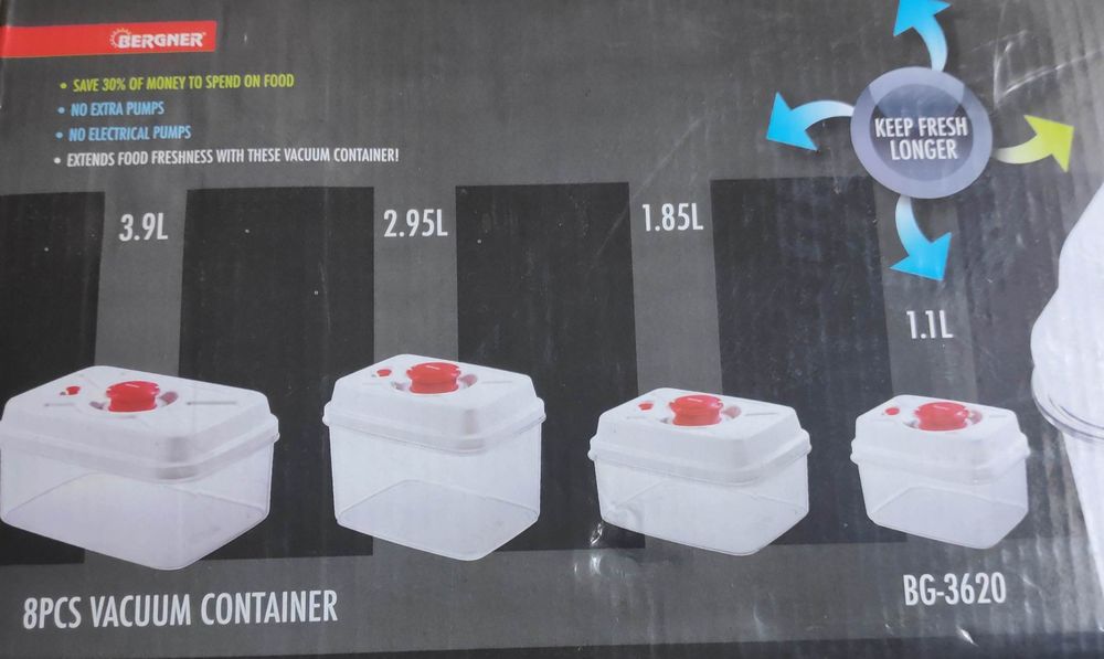 Pojemniki do długiego przechowywania Bergner 4szt