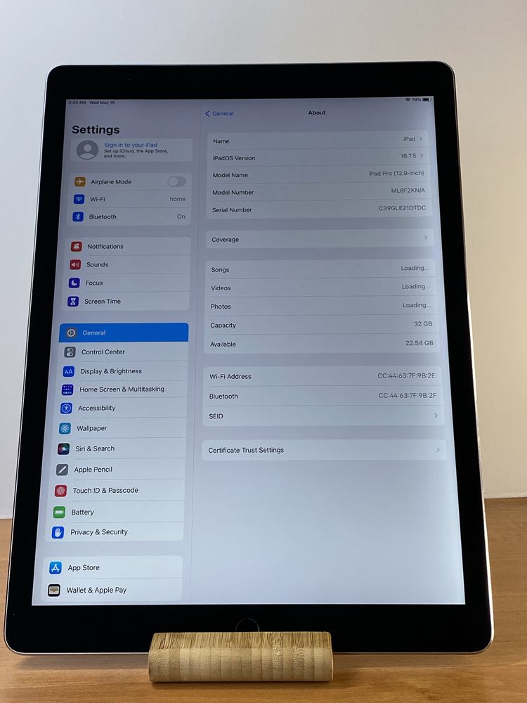 Apple iPad Pro 12.9 32gb Space Gray Wi-fi