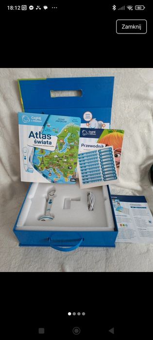 Albik czytaj z albikiem atlas świata z piórem stan idealny