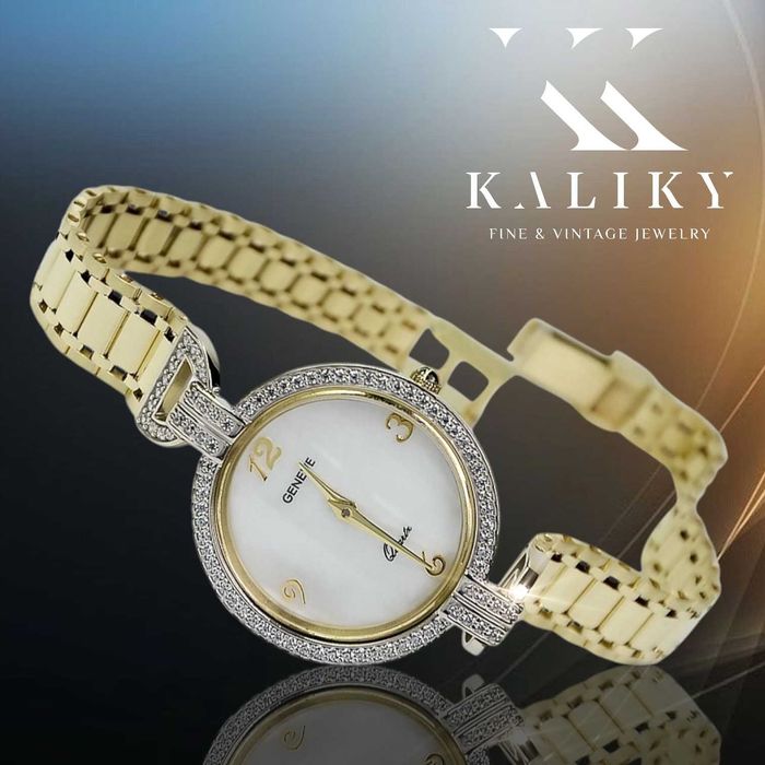 PRZEŚLICZNY 14k złoty damski zegarek 27g NOWY - NAJTANIEJ! lw004y S