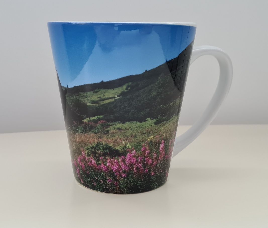 Kubek porcelanowy latte z widokiem! Góry, Tatry,