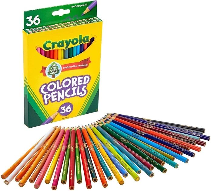 Crayola Colored Pencils 36 кольорові олівці крайола