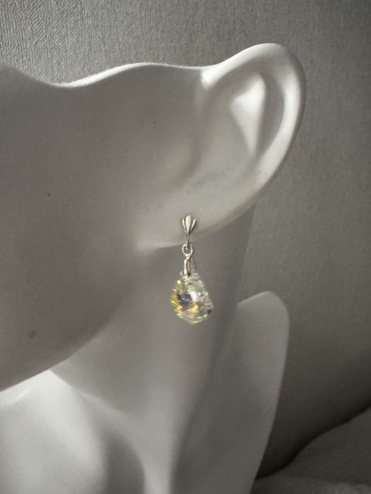 Swarovski kryształy kolczyki srebro