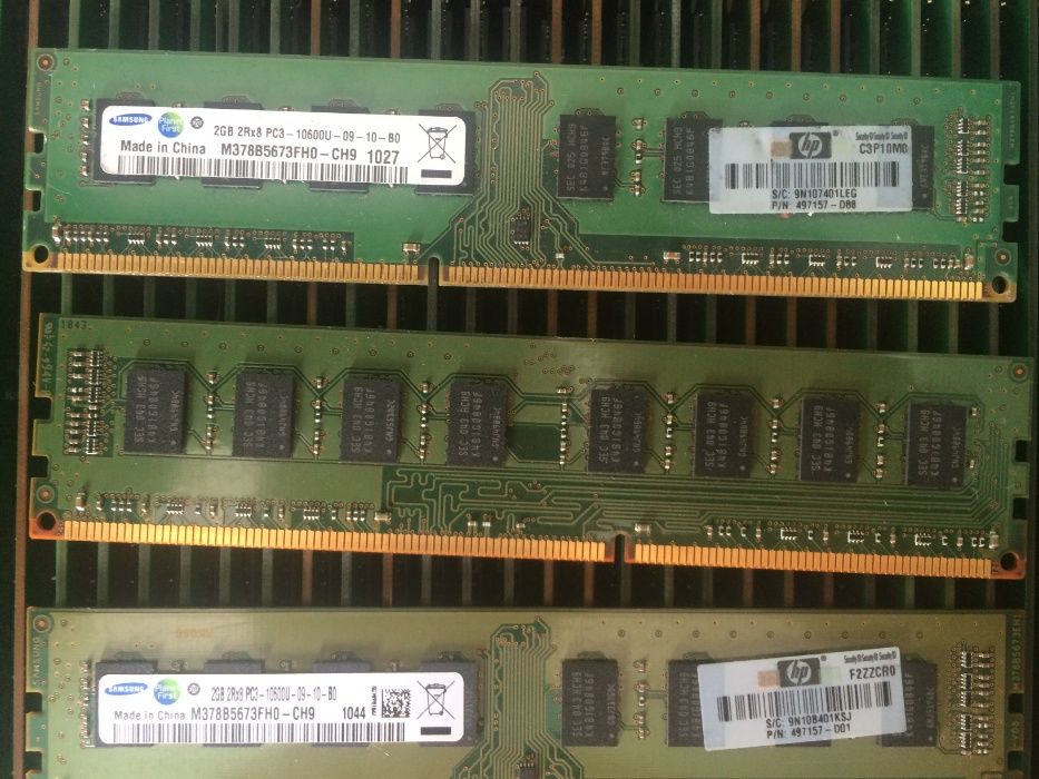 DDR3 2GB HYNIX, Kingston, Samsung 1066/1333/1600 MHz - Intel/AMD