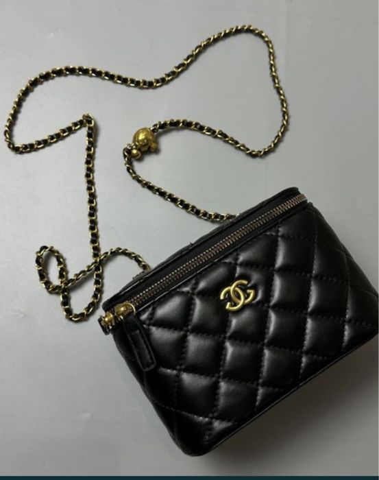 Сумка CHANEL квадрат чорному і білому