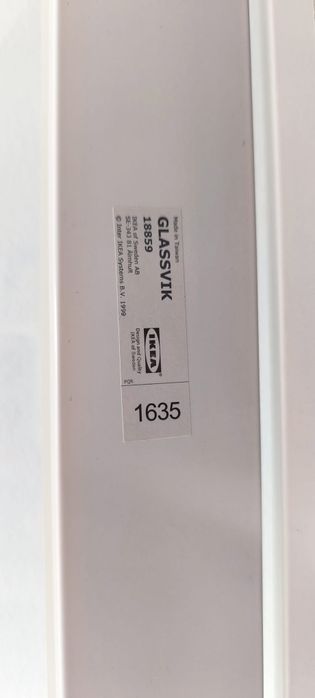 Witryna biała Besta Ikea Glassvik 1 sztuka, lewa