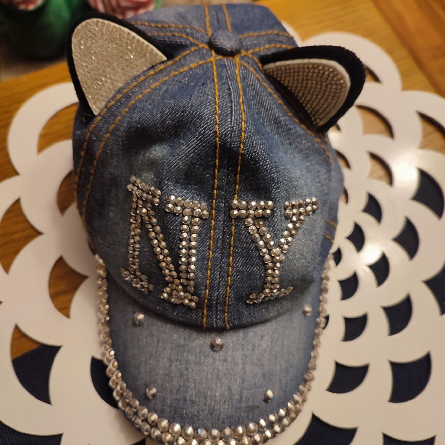 Czapka z daszkiem jeans
