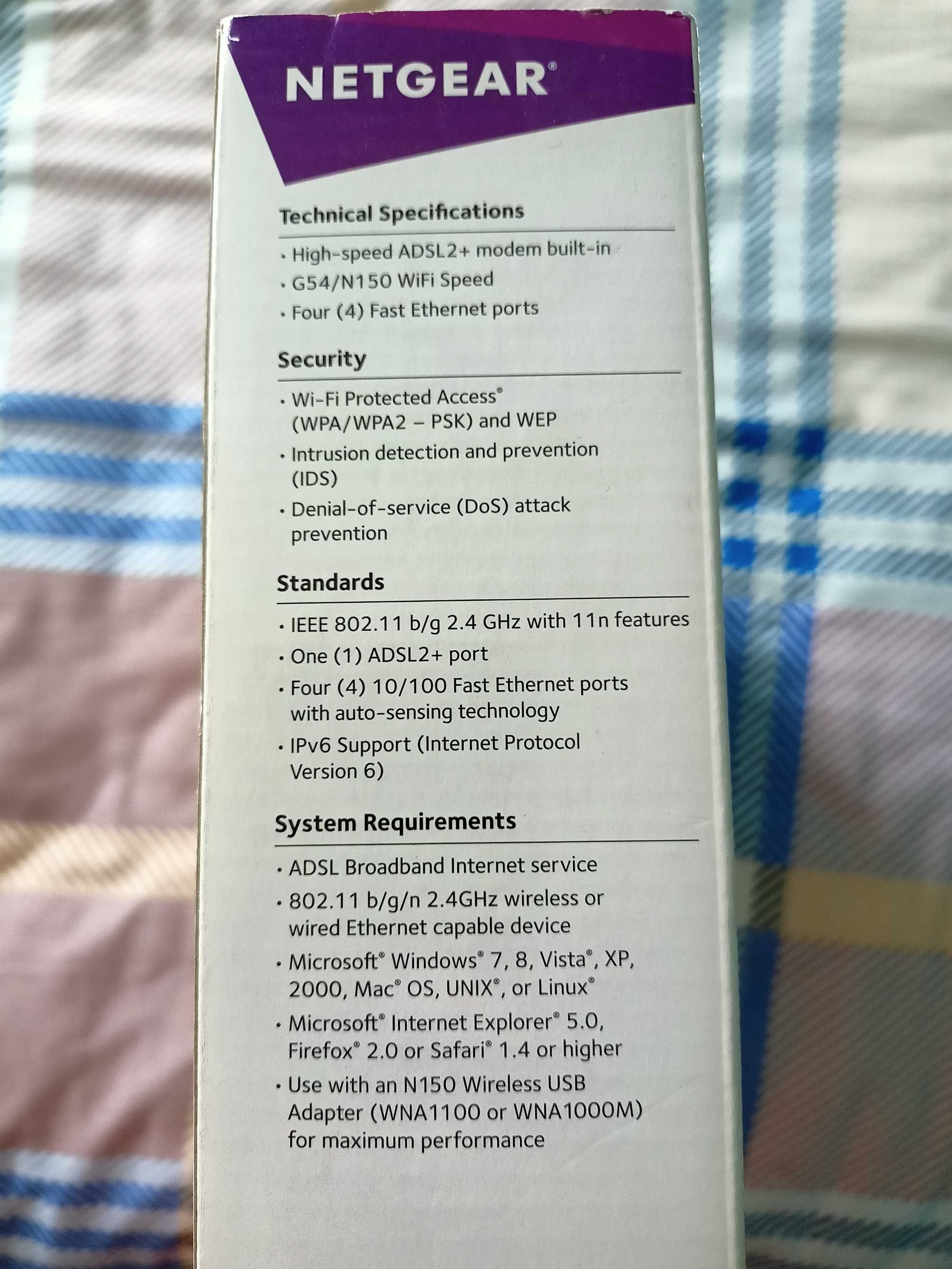 NETGEAR N150 Wireless ADSL2+ Modem Router (DGN1000v3)