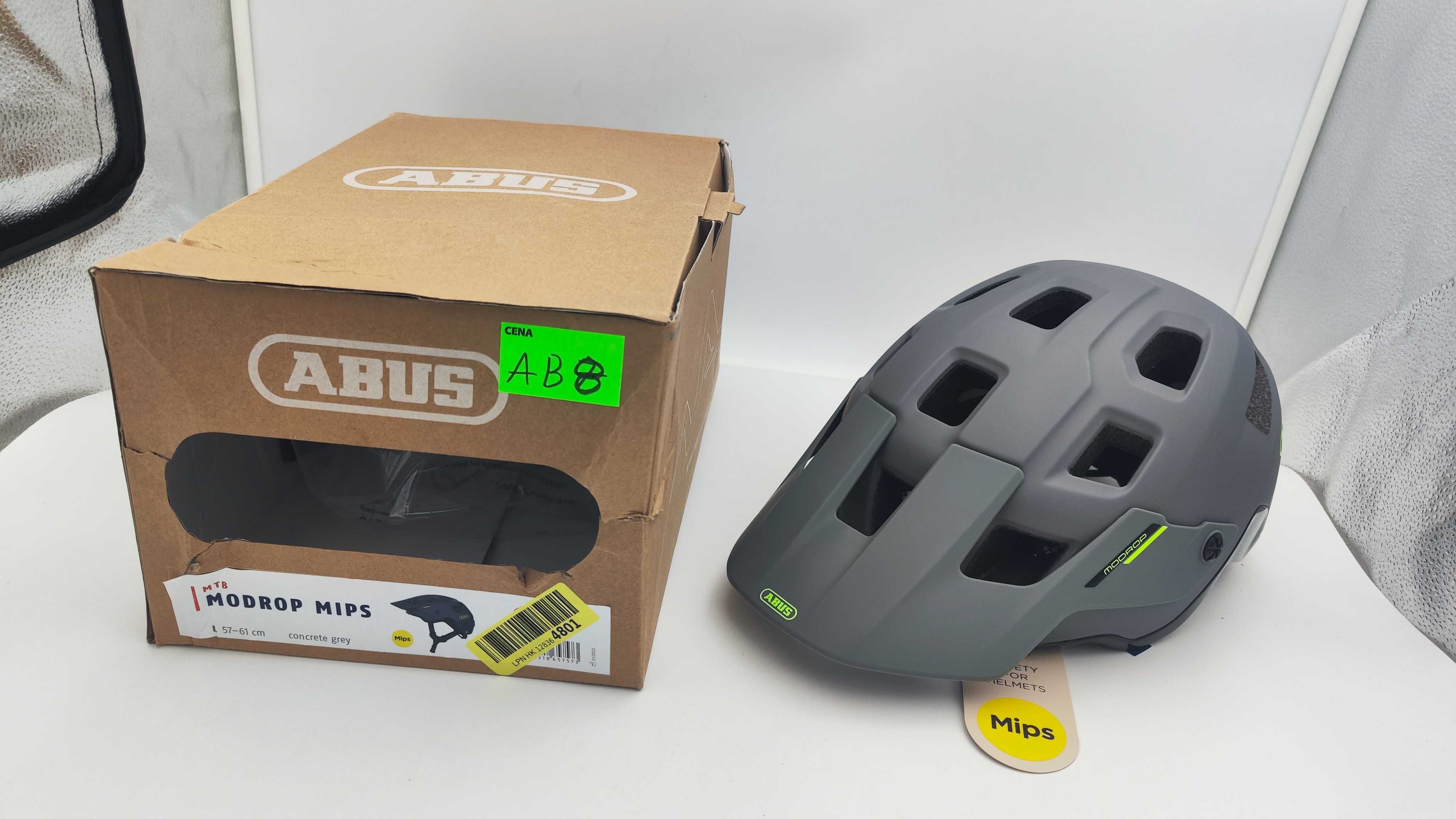 Kask Rowerowy Abus Modrop MIPS MTB kask concrete grey L 57-61cm (AB8)