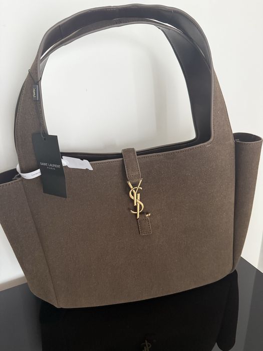 Torba YSL brąz zamszowa 58 cm