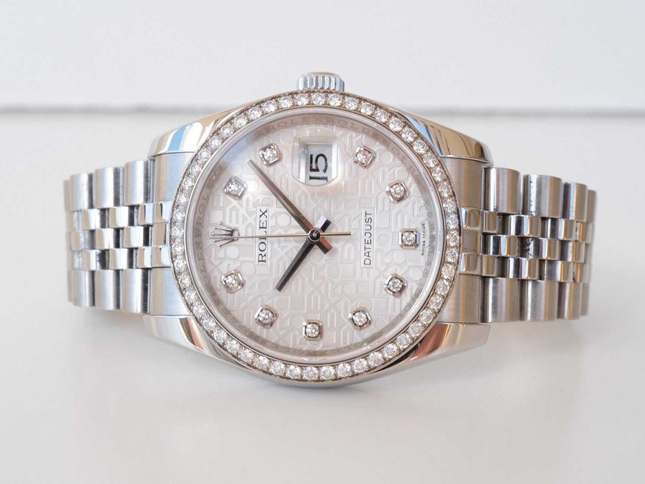 Rolex Datejust 36mm Jubilee Steel Silver Computer Diamond Dial Bezel