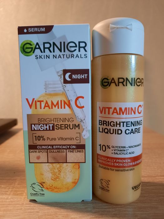 Garnier сироватка, тонік, SPF, крем