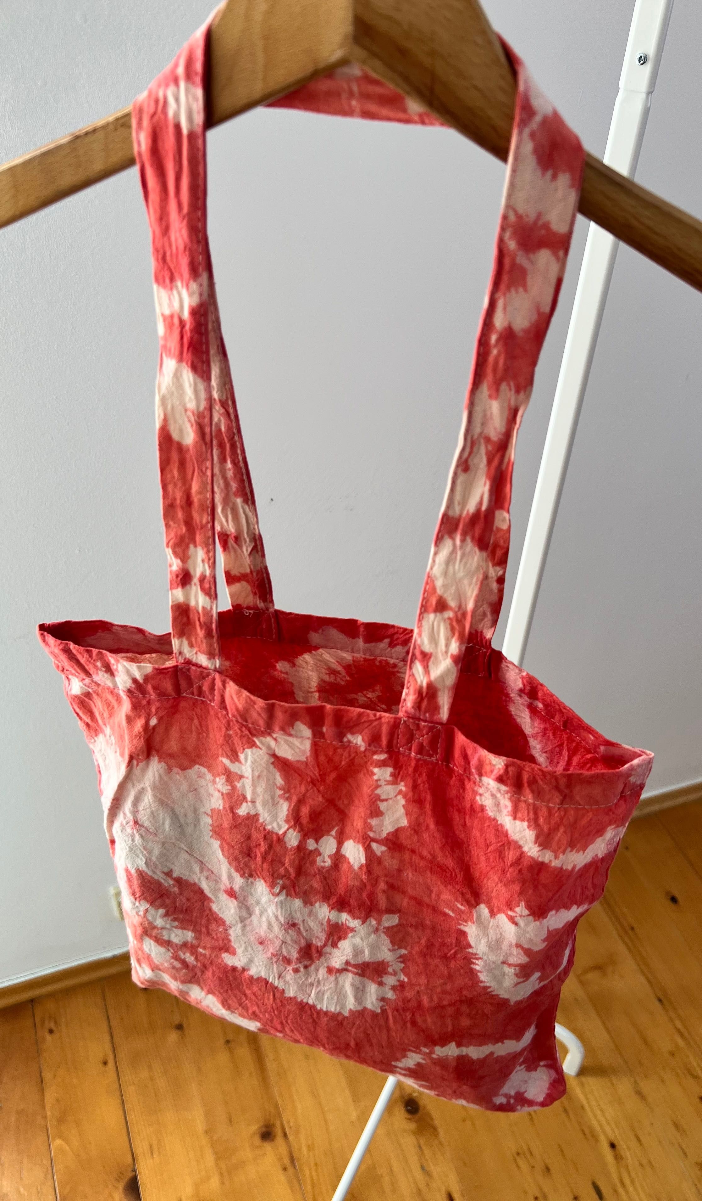 Torba materiałowa tytka tie-dye kolorowa