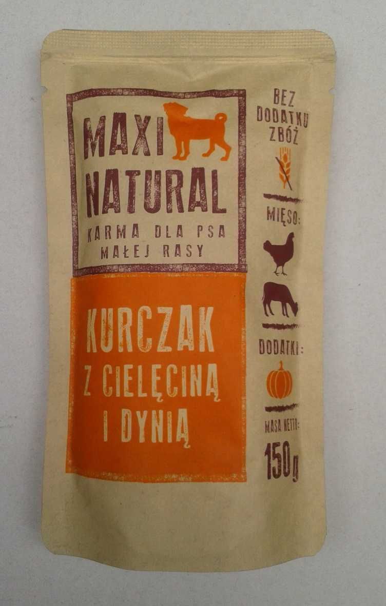 MAXI NATURAL Karma dla psa małej rasy saszetka KURCZAK 5 x 150g = 750g