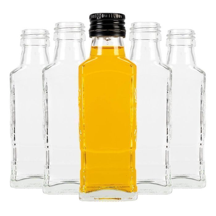 5x butelka MOSKWA 100 ml na whisky nalewki sok z zakrętką