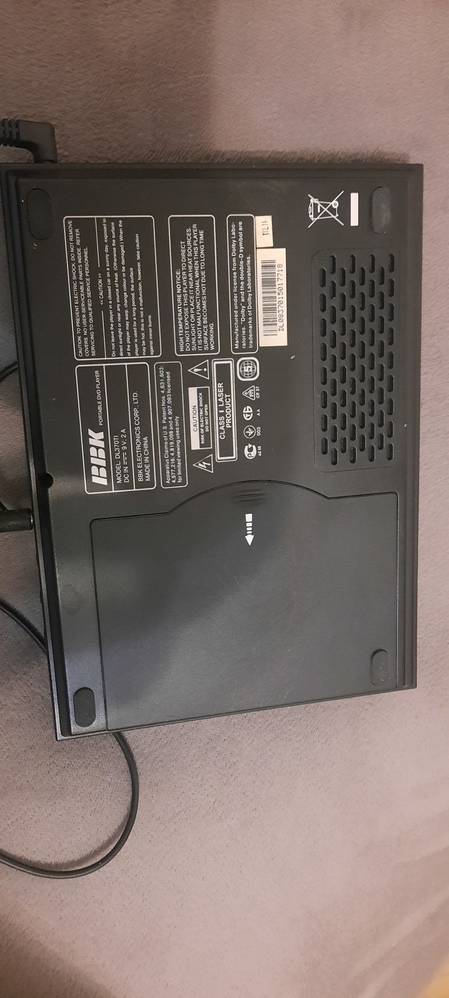 Портативный DVD-плеер BBK DL370TI с функцией тв