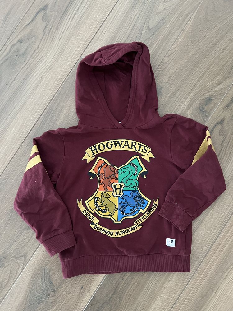 Bluza z kapturem Harry Potter 128 Sinsay bordowa Hogwart