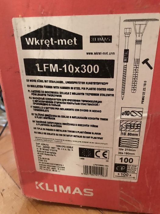 Łącznik do mocowania izolacji LFM-10x300 mm