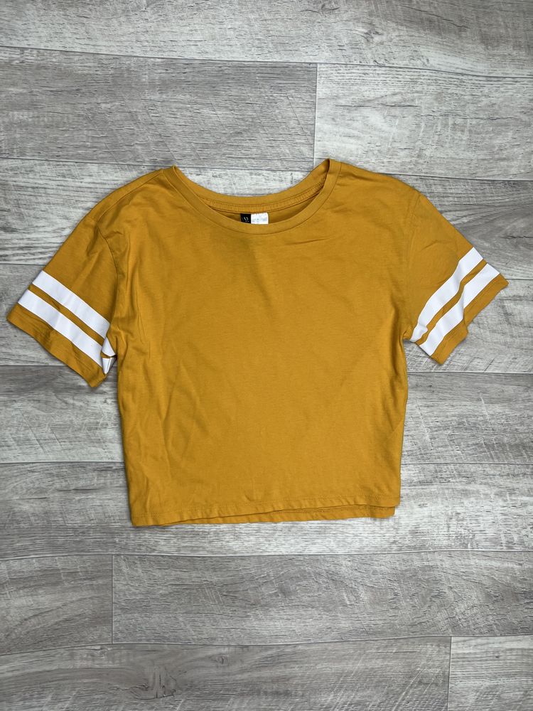 H&M футболка XS размер женская жёлтая 160/80 см оригинал