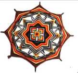 Mandala energética  em lã