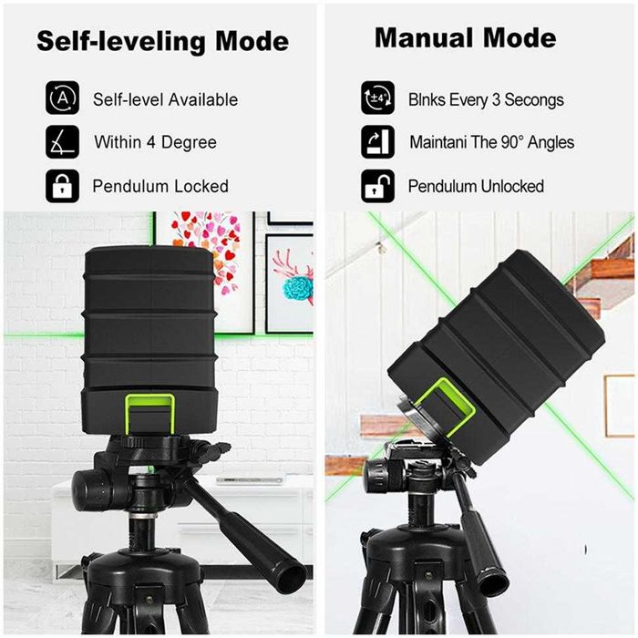 Лазерный уровень ZOKOUN GF011G/R із зеленим променем