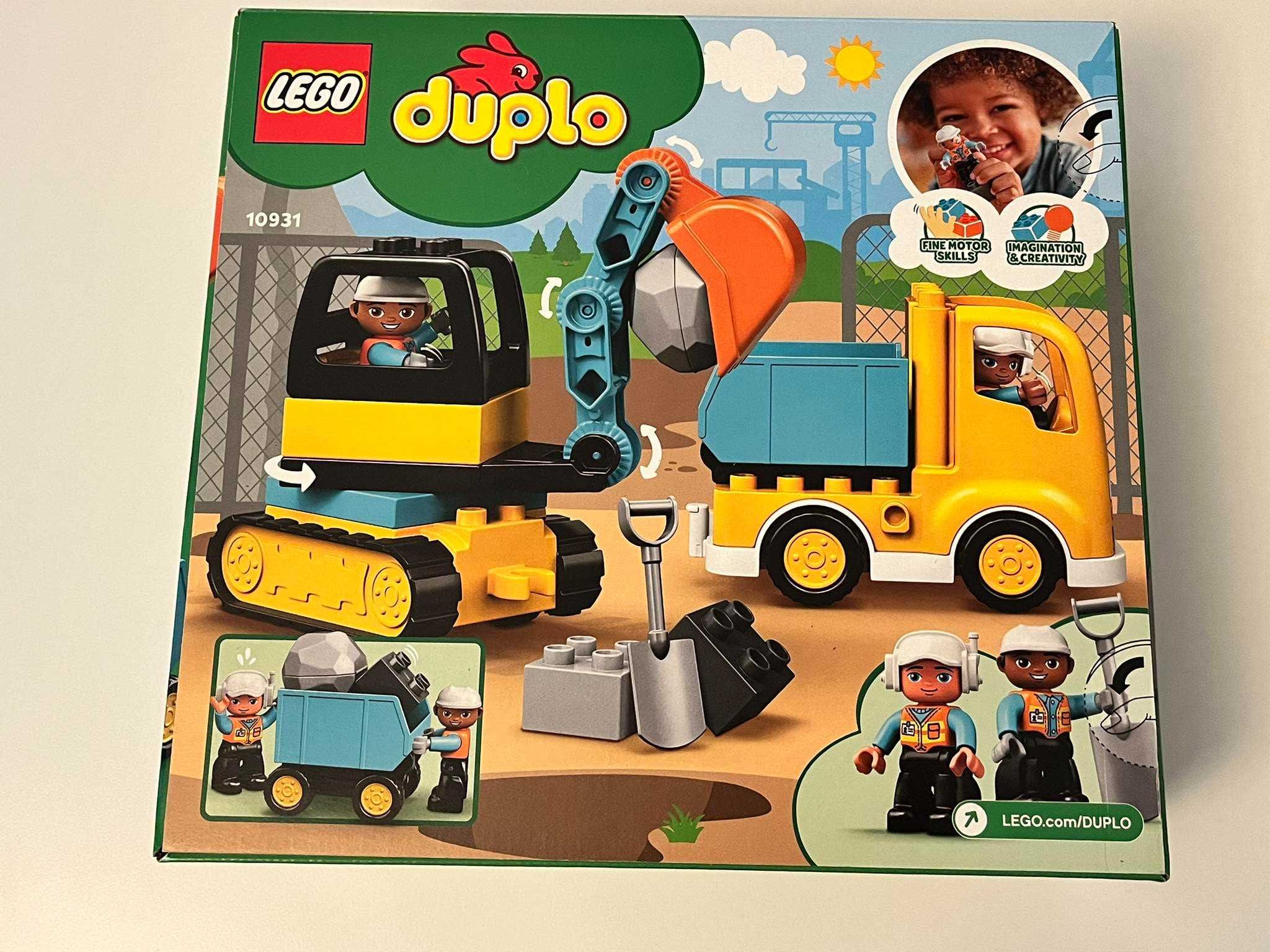 Nowe LEGO Duplo 10931 klocki budowa ciężarówka i koparka