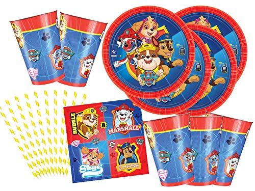 zestaw talerzyki kubeczki paw psi patrol urodziny