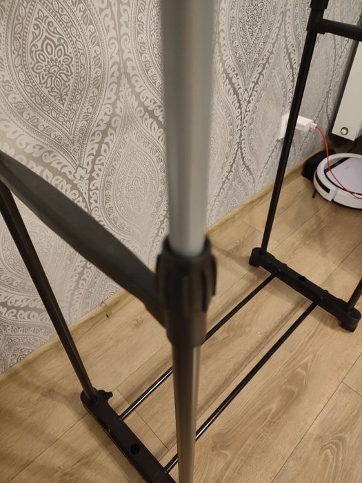 Nowy czarny organizer na ubrania stojący podwójny