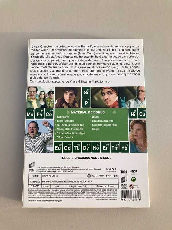 Dvd primeira temporada Breaking Bad