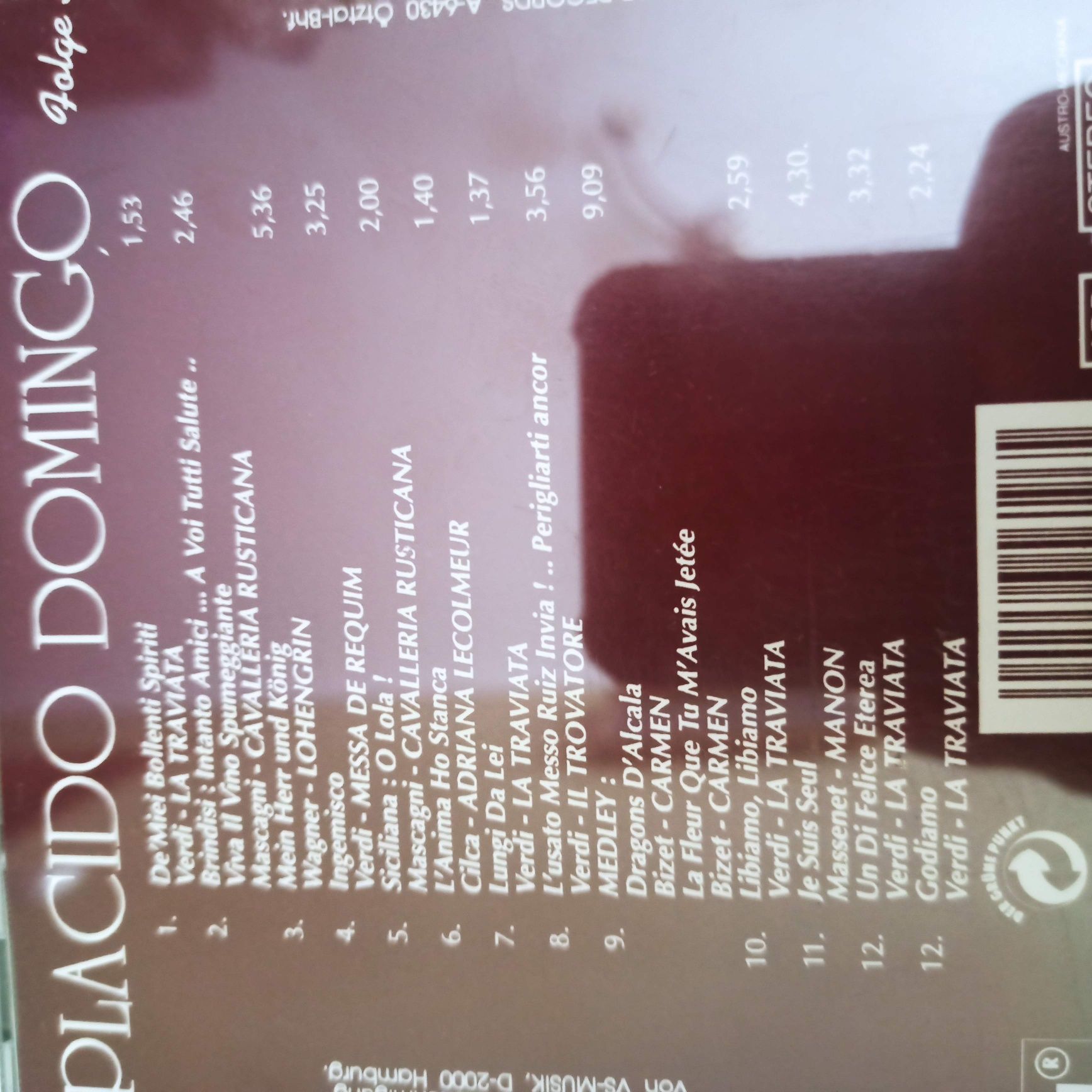 Plácido Domingo 4 płyty  - unikat na rynku