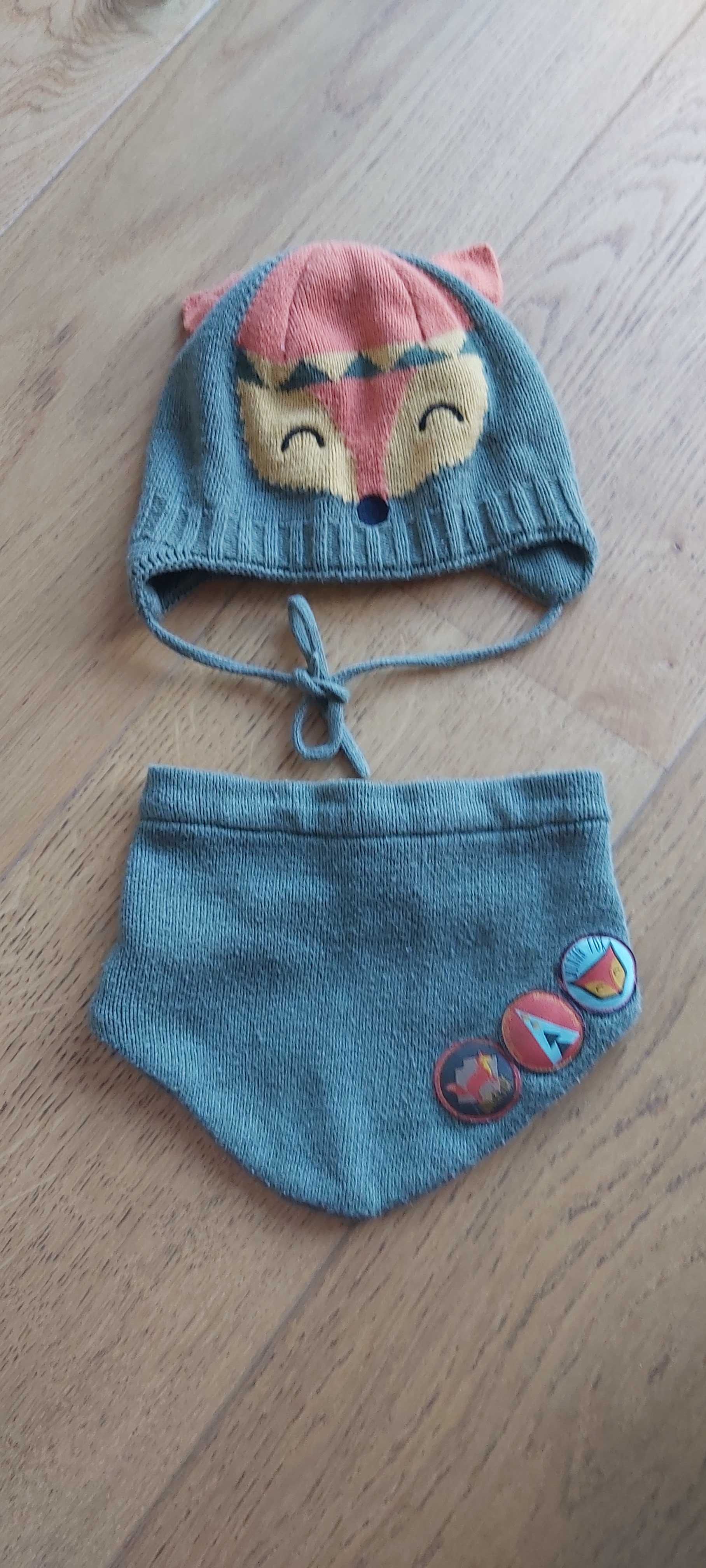 Komplet zimowy dziecięcy czapka i komin lisek Coccodrillo 46