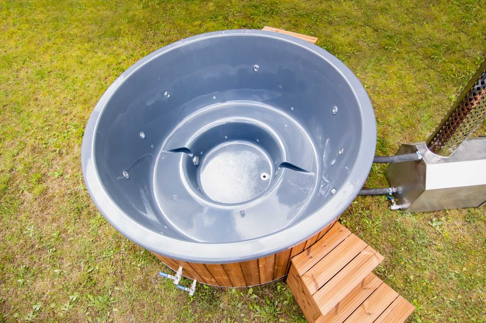 Balia Ogrodowa Jacuzzi Bania Hot Tub Gorąca Beczka Pokrywa Termiczna