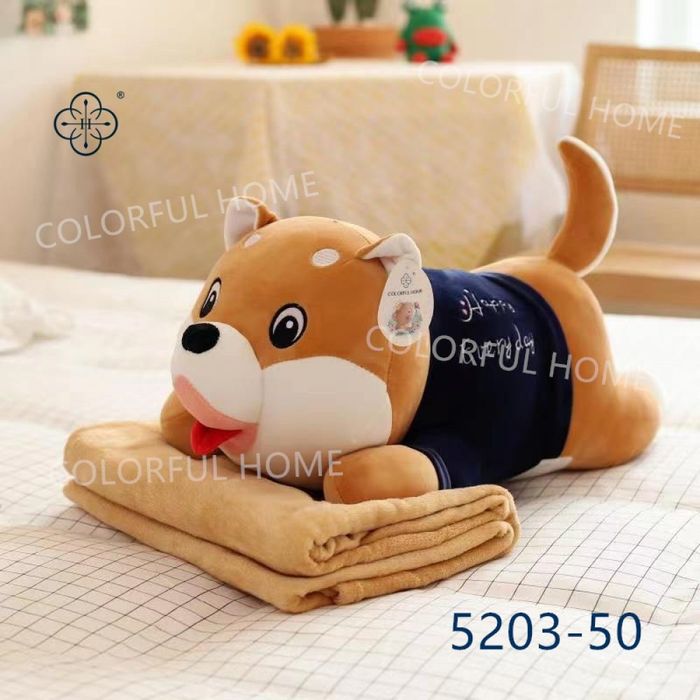 Іграшка-подушка з пледом всередині 3 в 1 песик Хаскі (58см)