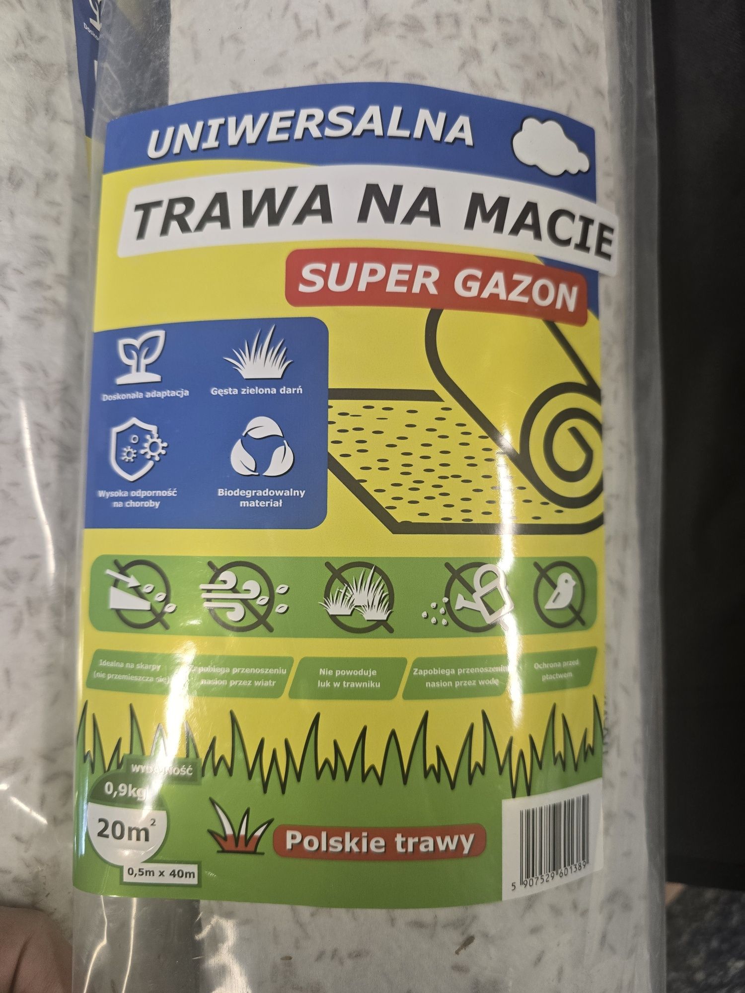 Trawa w rolce na macie 40 m2