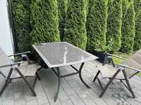 Komplet zestaw mebli ogrodowych 6 krzeseł + stół