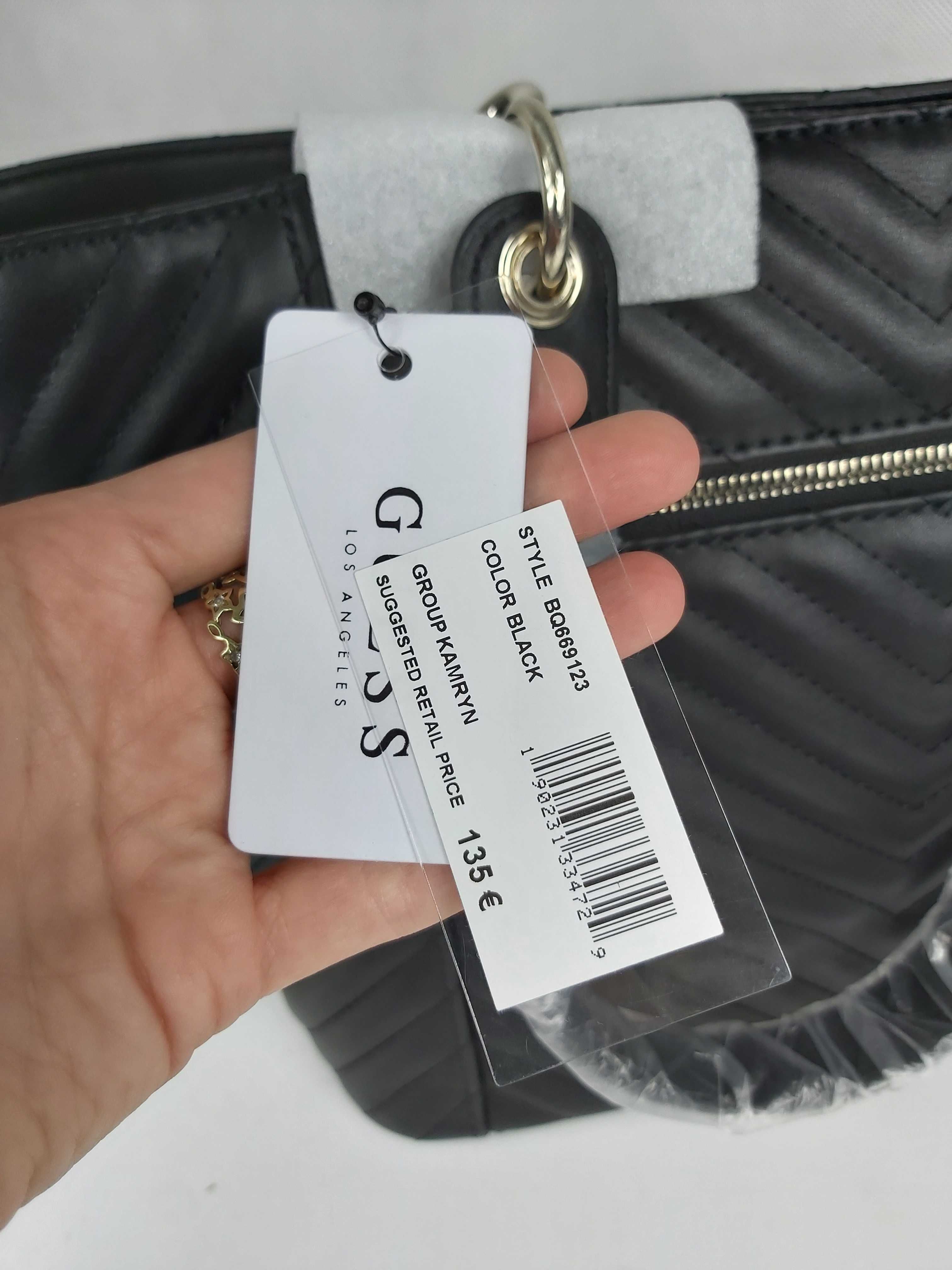 NOWA torba czarna GUESS duża shopperka torebka wadaq