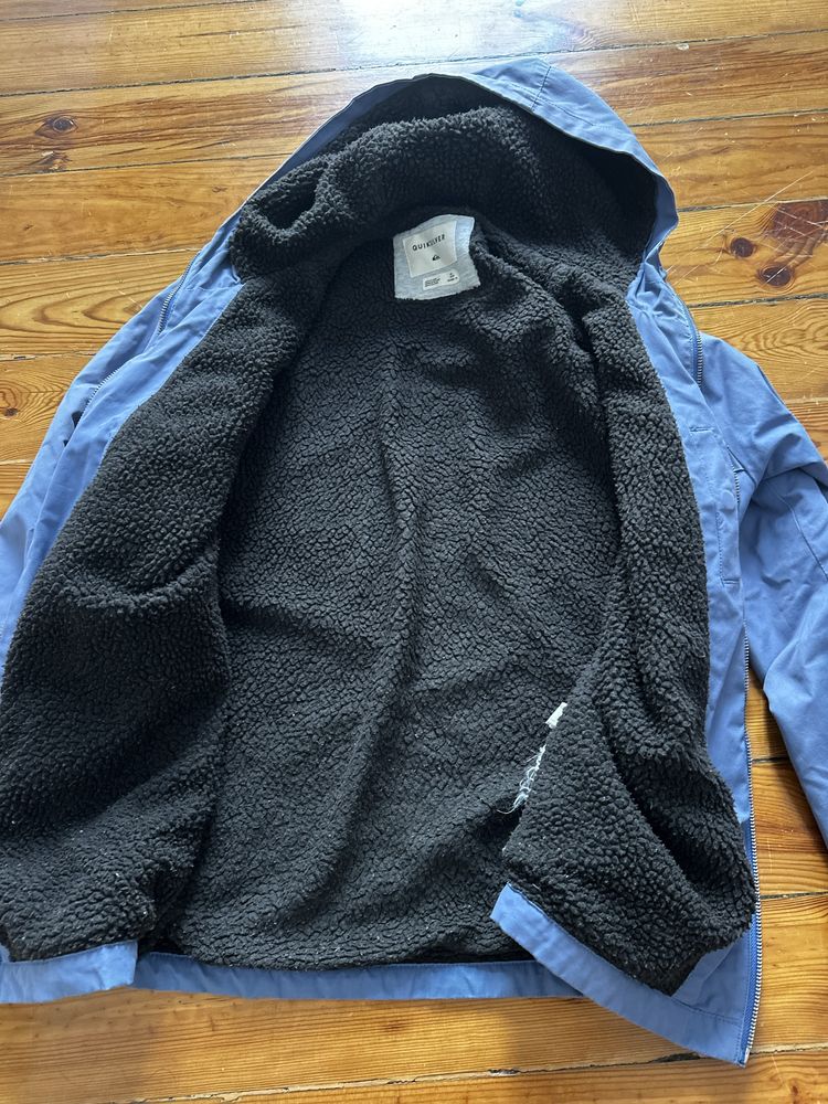 Casaco quiksilver azul , forrado, tamanho 14