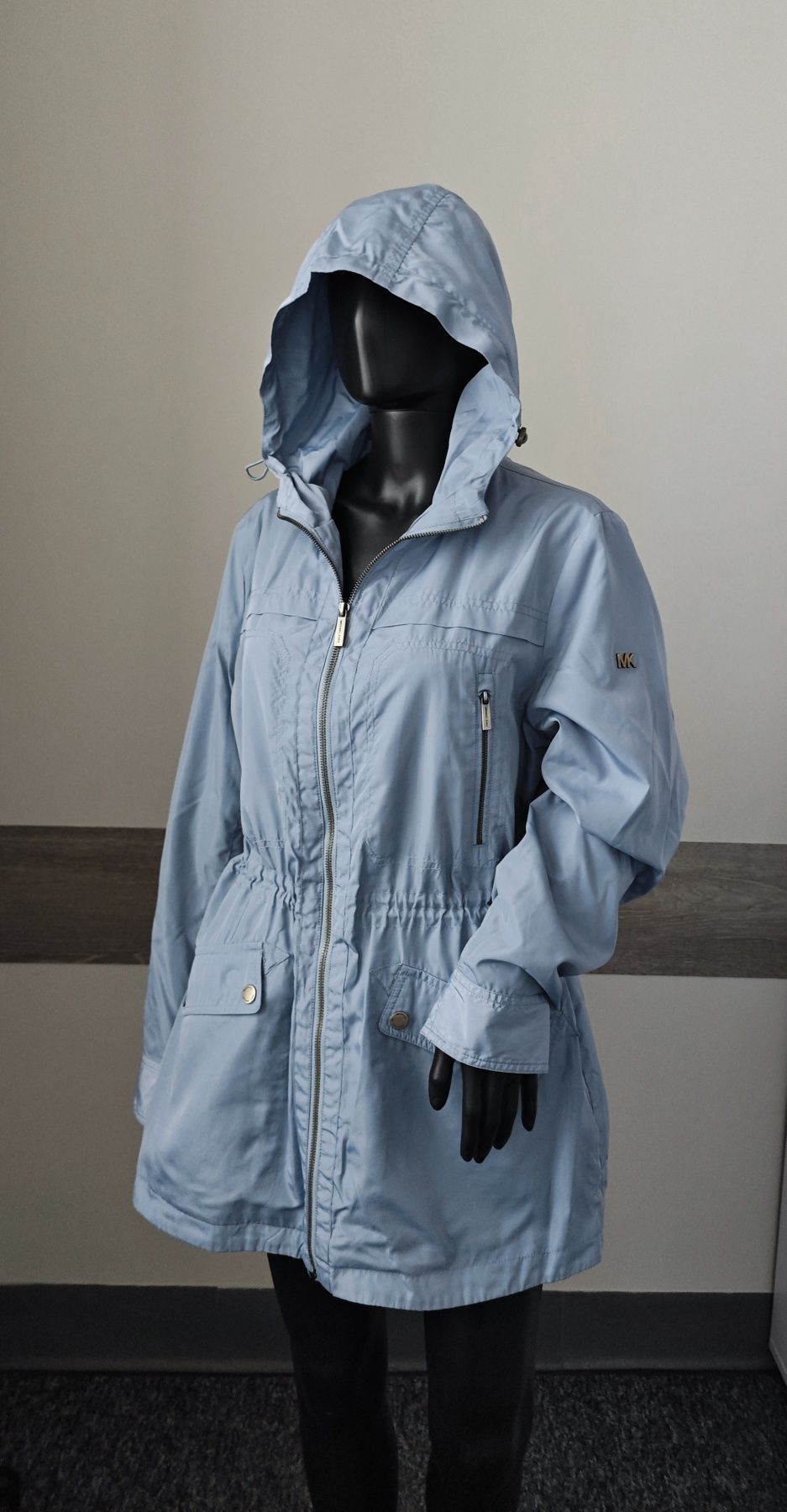 Parka Michael Kors przejściowa błękitna niebieska