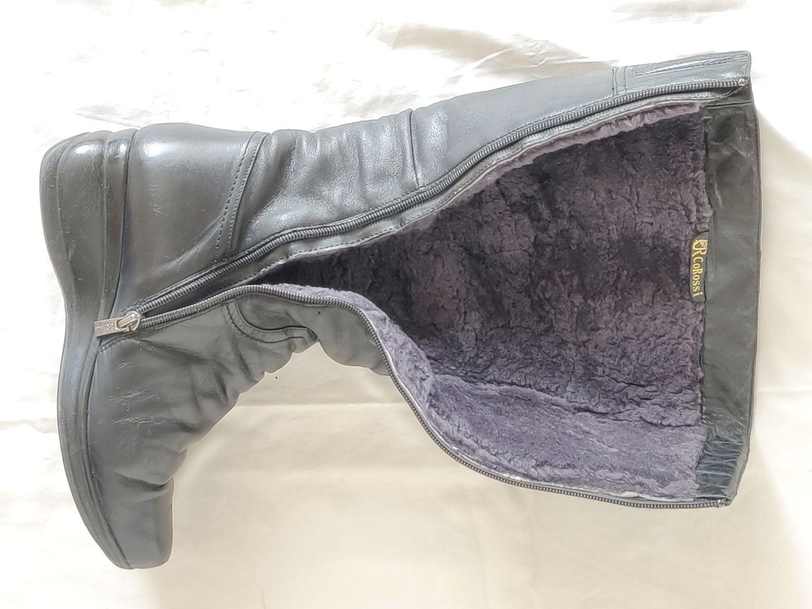Сапоги женские CRCoRossi зимние, кожаные, размер 35