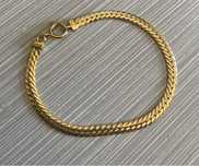 Pulseira de prata banhada a ouro (CINCO)