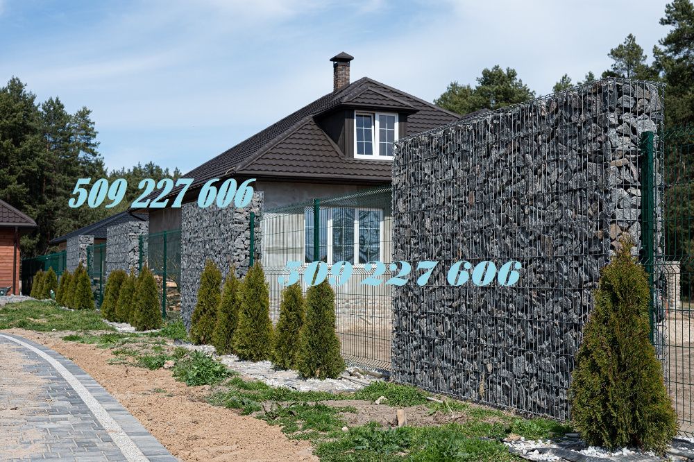Gabiony Kosze Gabionowe Ogrodzenie Gabion Donice Granit