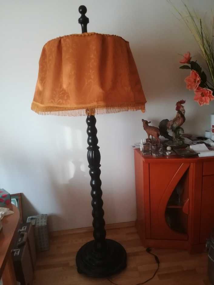 Wysoka (190 cm) stojąca lampa nocna na 2 żarówki - czasy PRL