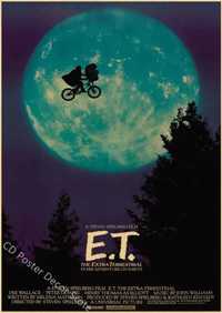 PIĘKNY plakat filmowy vintage E.T.