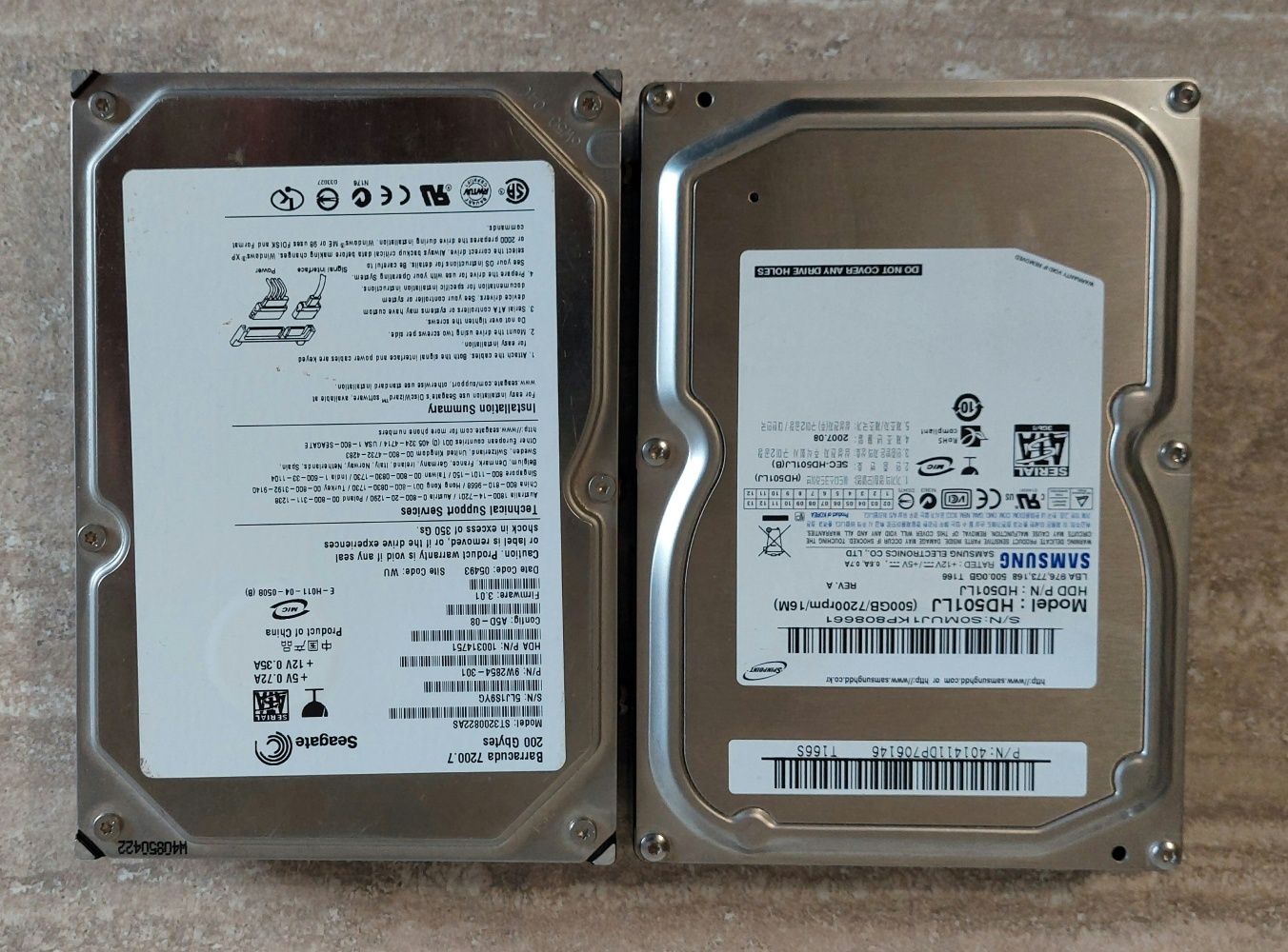 Жорсткий диск HDD 3.5" 500GB / 200GB  7200RPM