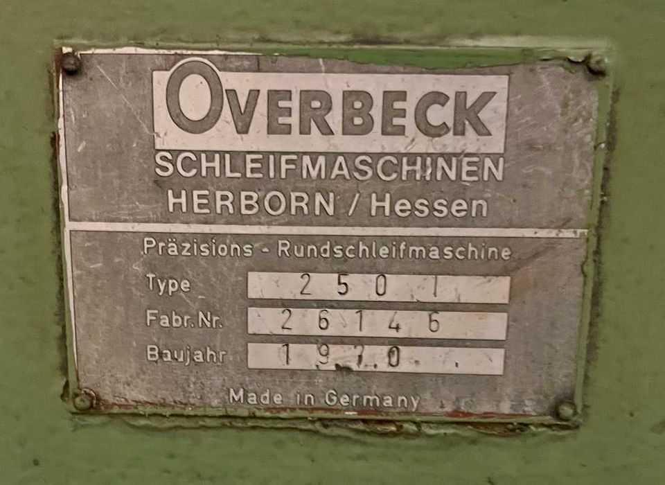 Szlifierka do otworów OVERBECK 250I niemiecka precyzyjna
