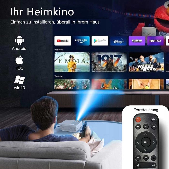 Projektor Staratlas, 5G WiFi Bluetooth Full HD, 12000 lum jak za darmo