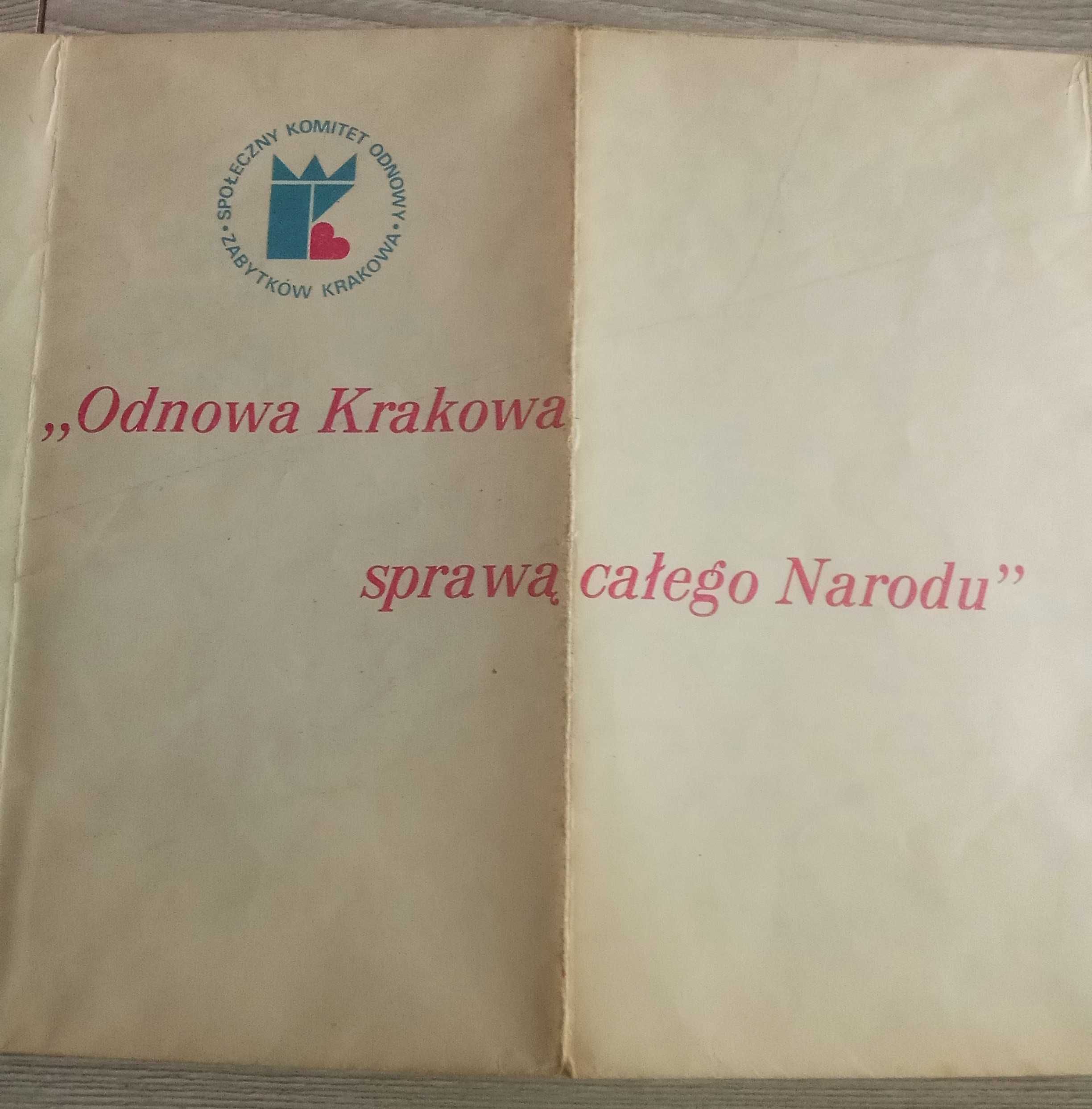 Mapa plan miasta Kraków PRL