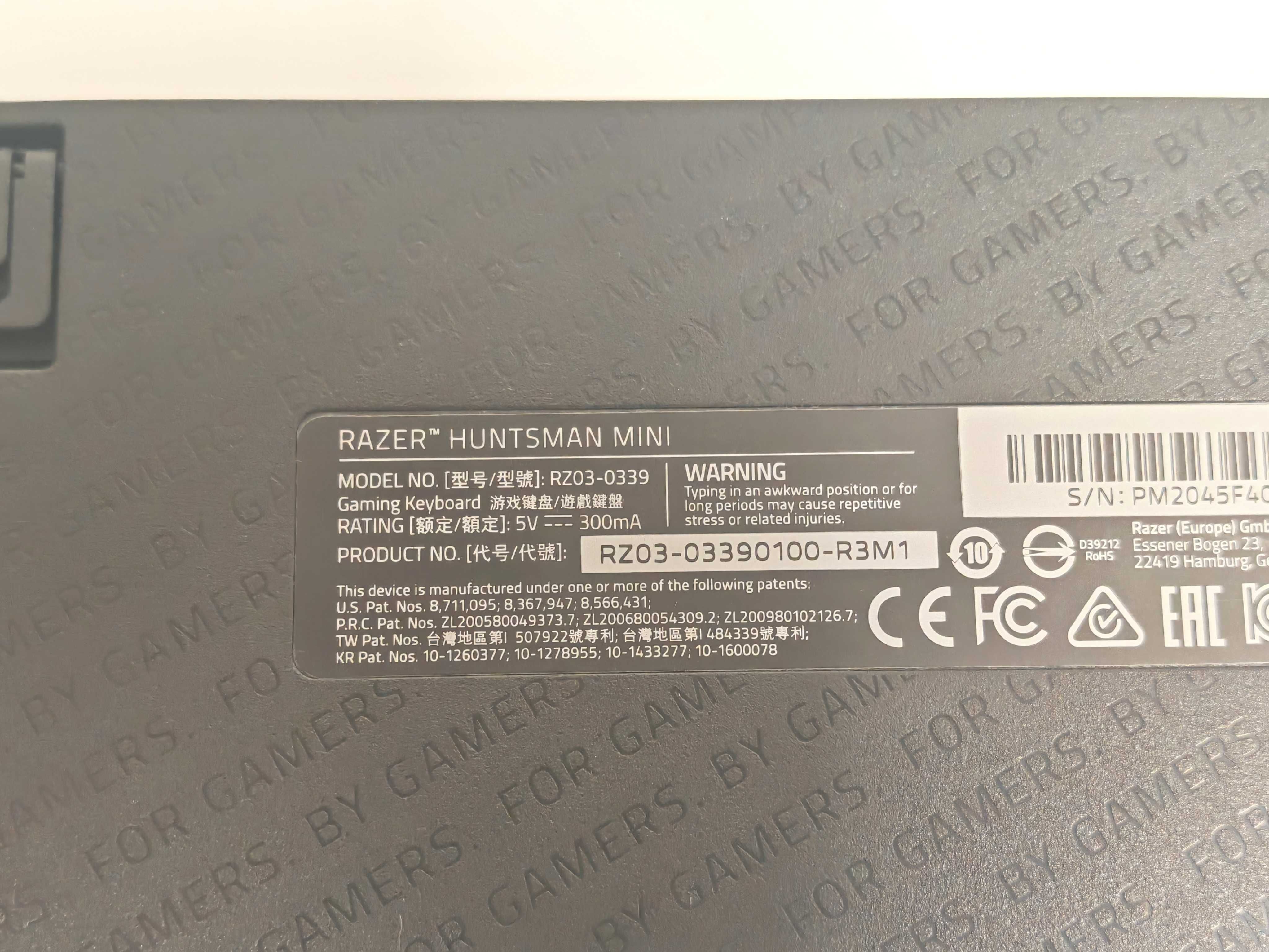 Klawiatura gamingowa Razer Huntsman Mini optyczno-mechaniczna